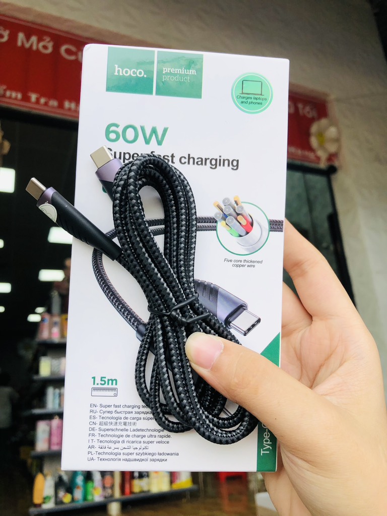 # Cáp Sạc Nhanh 60W Chính Hãng Hoco 2 Đầu Type C Mã u95 (4) Cn2# '