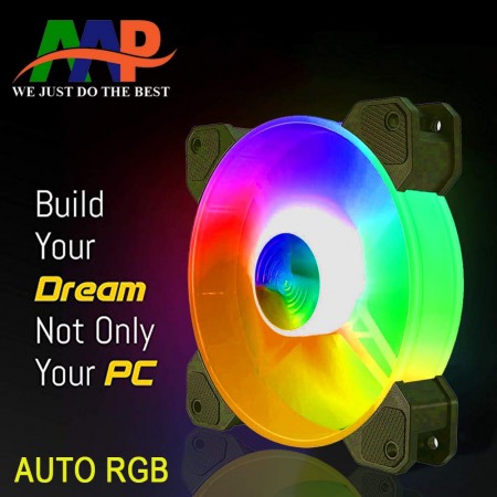 Quạt Fan Lắp Cho PC 12cm Led Auto Tự Chuyển Không Cần HUB (8)