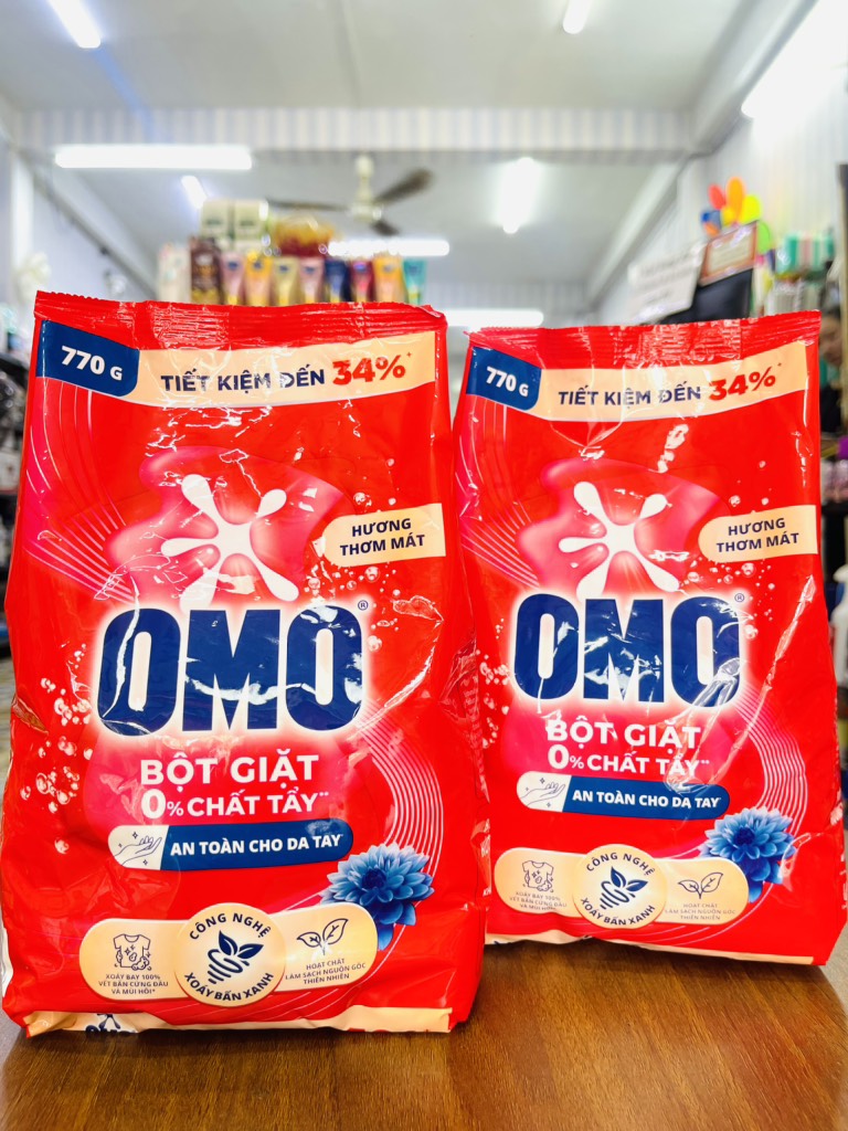 TÚI BỘT GIẶT OMO 770g HƯƠNG THƠM MÁT CHÍNH HÃNG (2) '