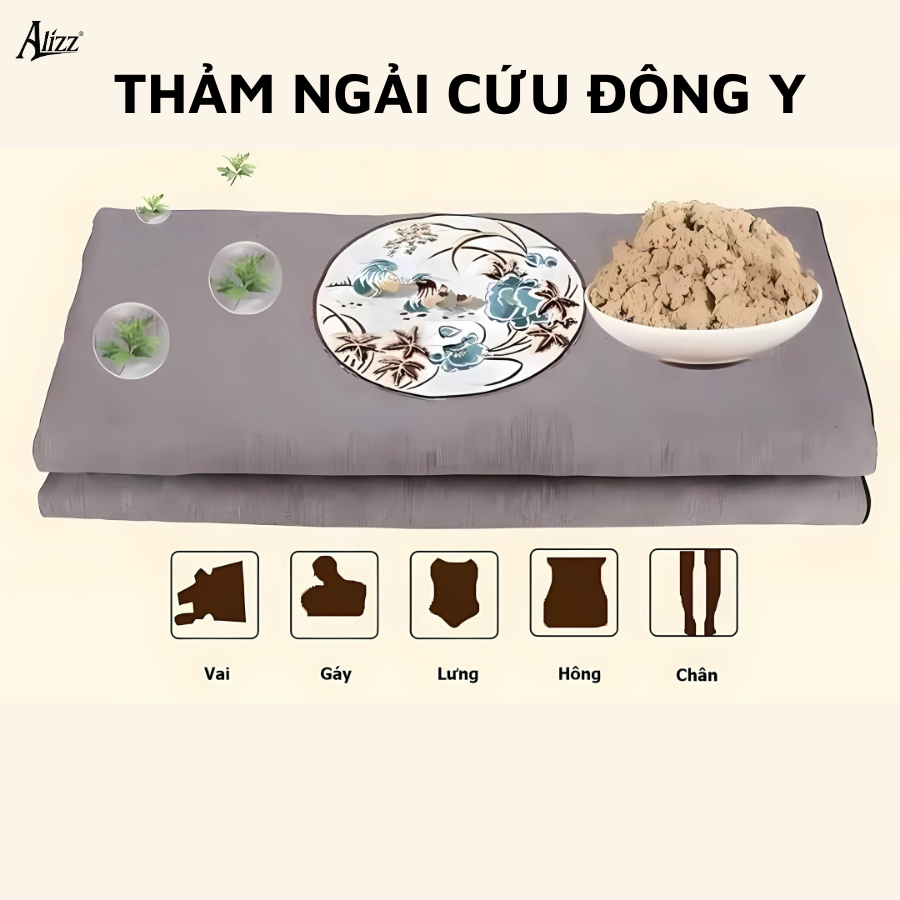 Thảm Ngải Cứu đông Y Nội địa Trung ALIZZ AL14382 Chính Hãng (ko kèm gối)  (12)