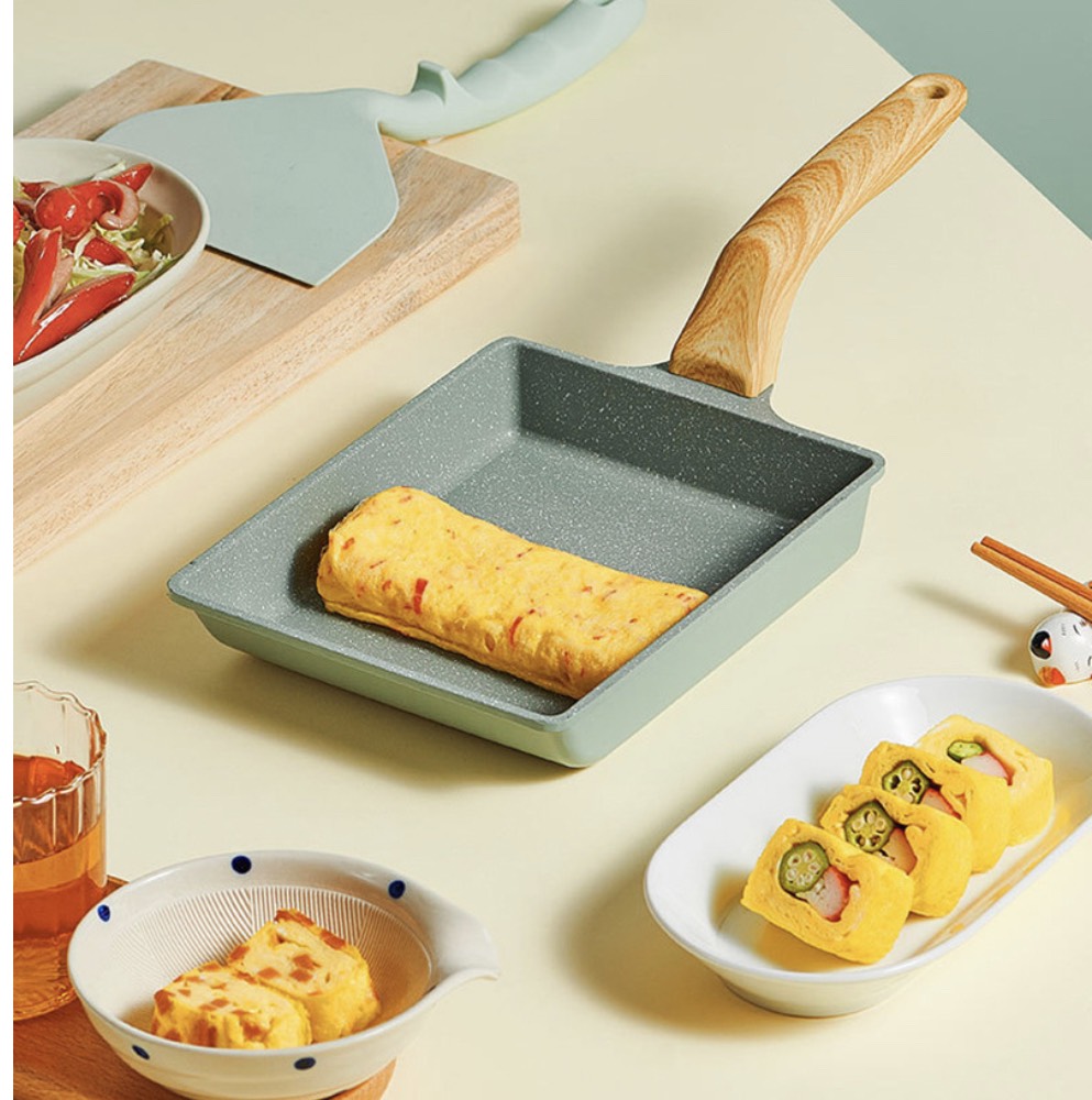 Chảo Vuông Chiên Trứng Cuộn Loại Đẹp Xịn