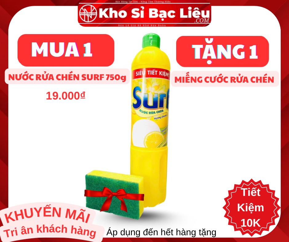KM CHAI NƯỚC RỬA CHÉN SURF 750g CHÍNH HÃNG ( Ko áp dụng cho giảm 10%) (2) ‘