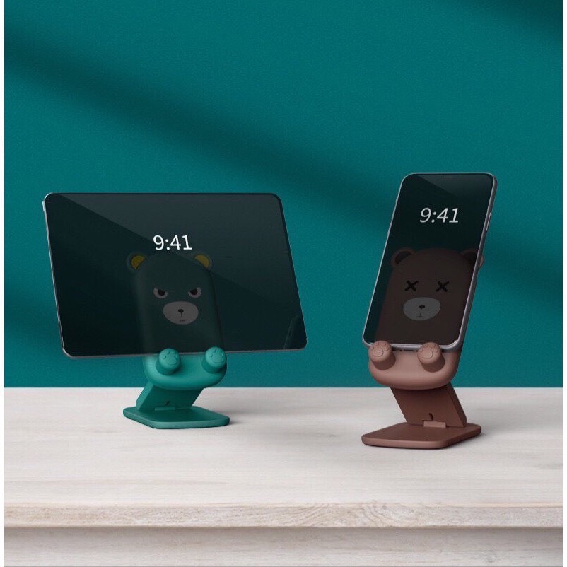 Giá đỡ điện thoại silicon chống trượt hình thú (2) '