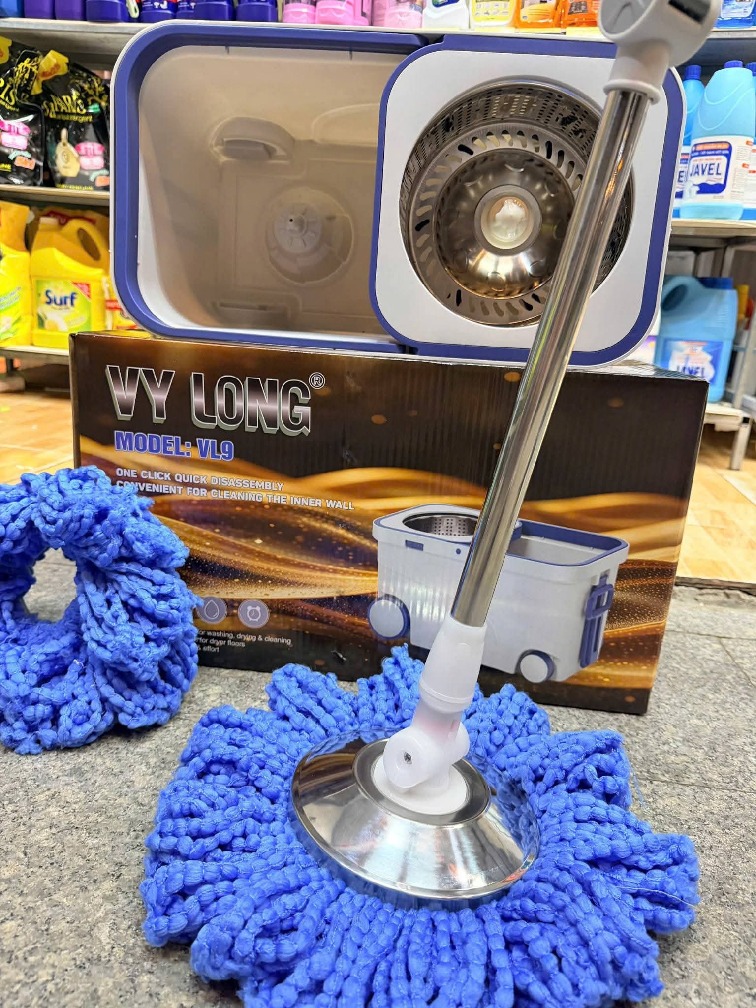 COMBO BỘ THÙNG CÂY LAU NHÀ VY LONG (10)