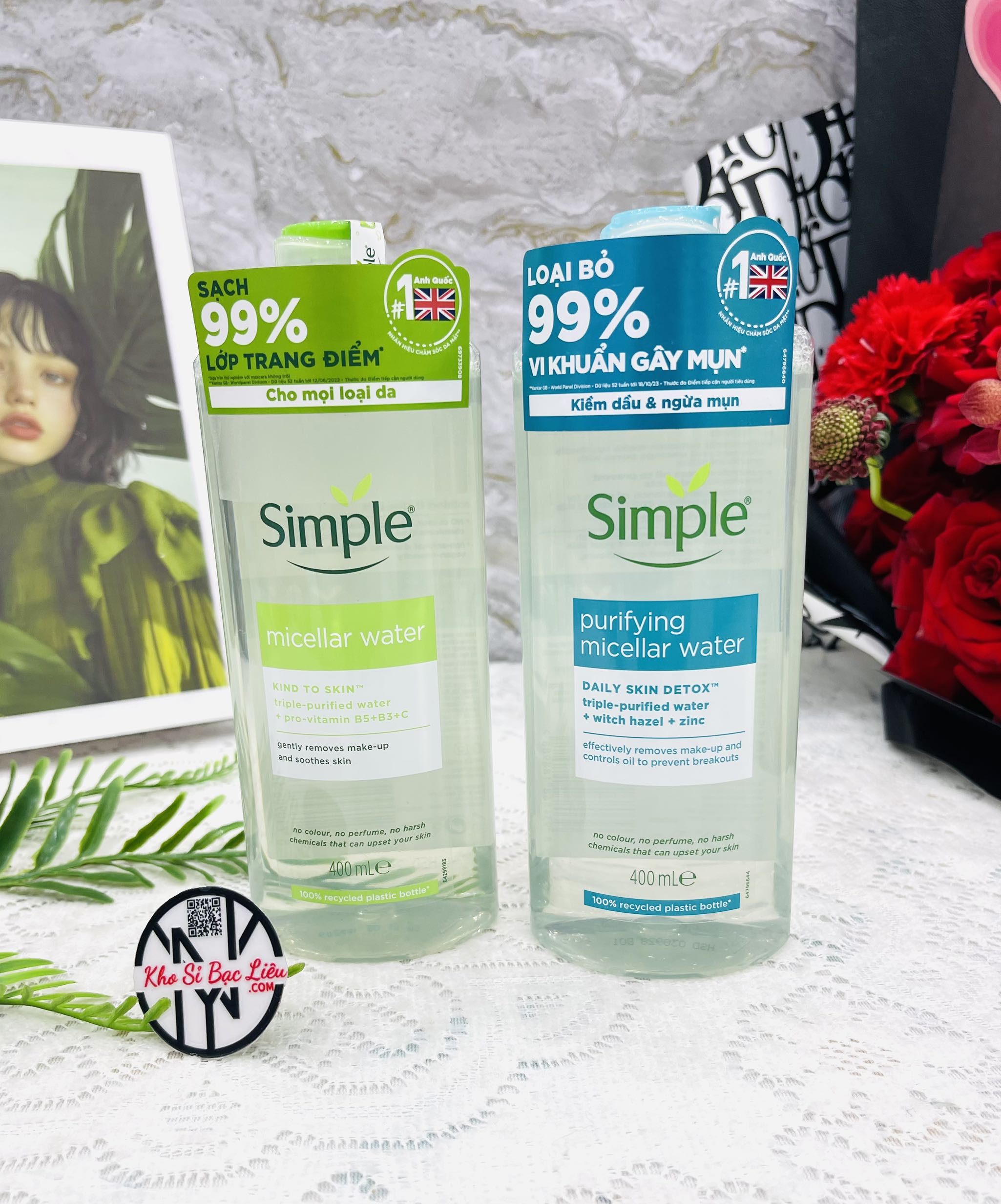 KM NƯỚC TẨY TRANG SIMPLE LỚN 400ML XỊN (10) '