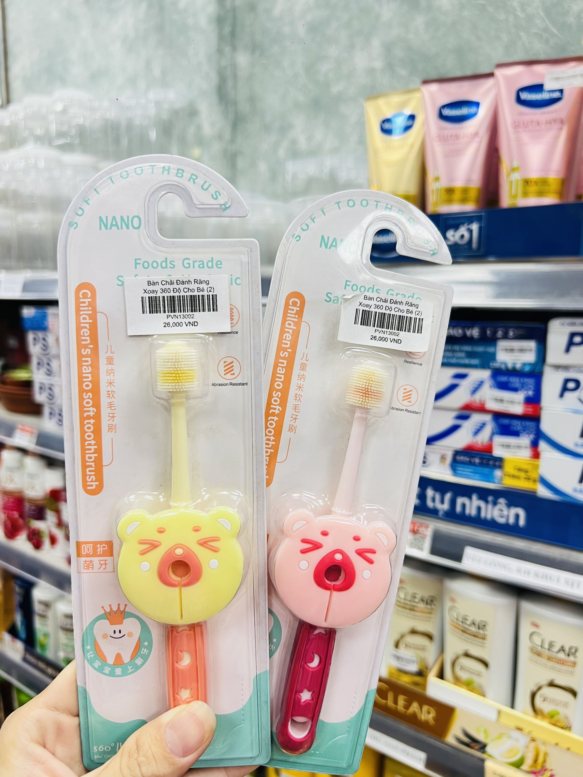 Bàn Chải Đánh Răng Xoay 360 Độ Cho Bé (2)