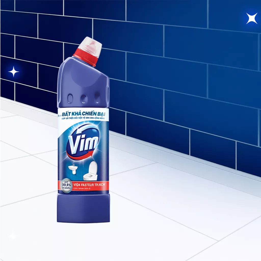 CHAI TẨY RỬA BỒN CẦU NHÀ TẮM VIM 880ml XANH BIỂN (Ko áp dụng giảm 10%)