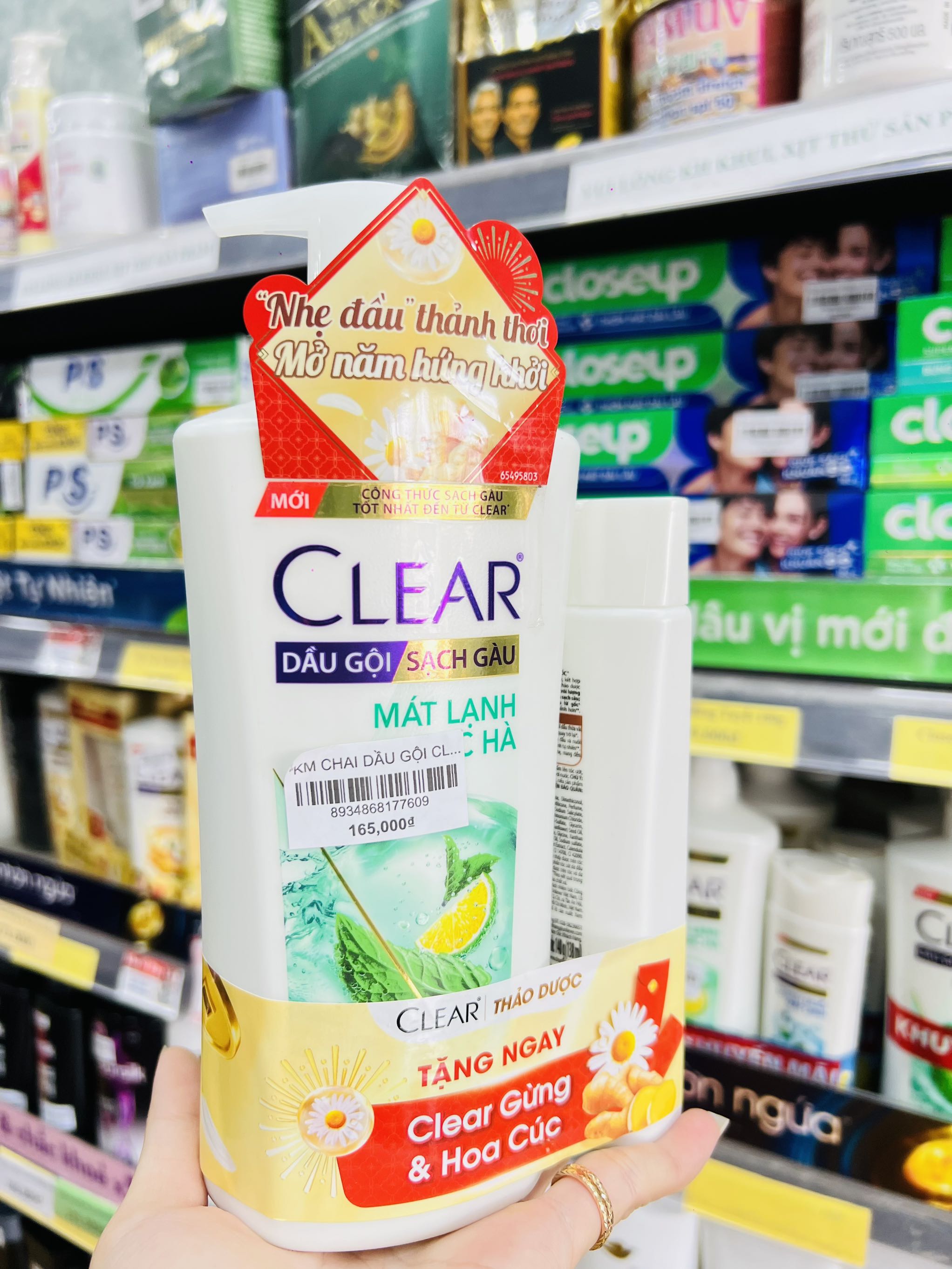 "KM CHAI DẦU GỘI CLEAR BẠC HÀ 630g CHÍNH HÃNG ( Ko áp dụng cho giảm 10%) (4) ‘