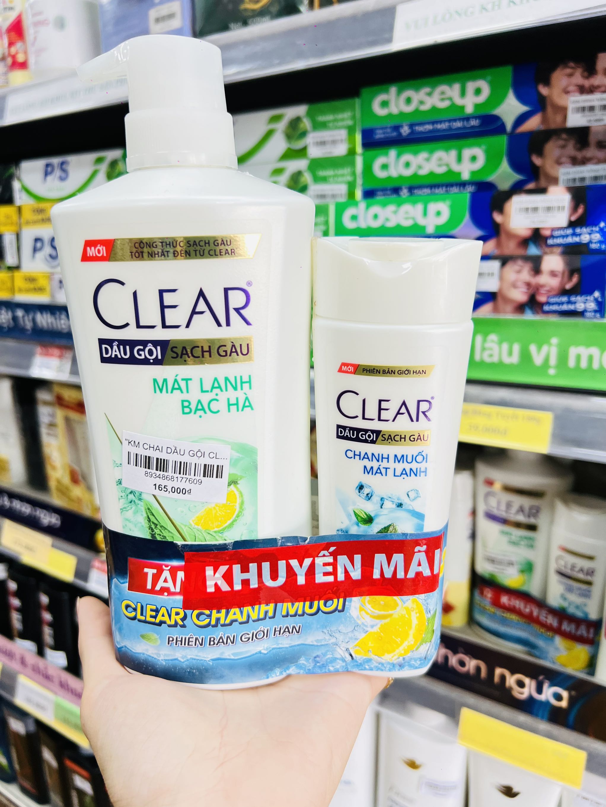 "KM CHAI DẦU GỘI CLEAR BẠC HÀ 630g CHÍNH HÃNG ( Ko áp dụng cho giảm 10%) (4) ‘