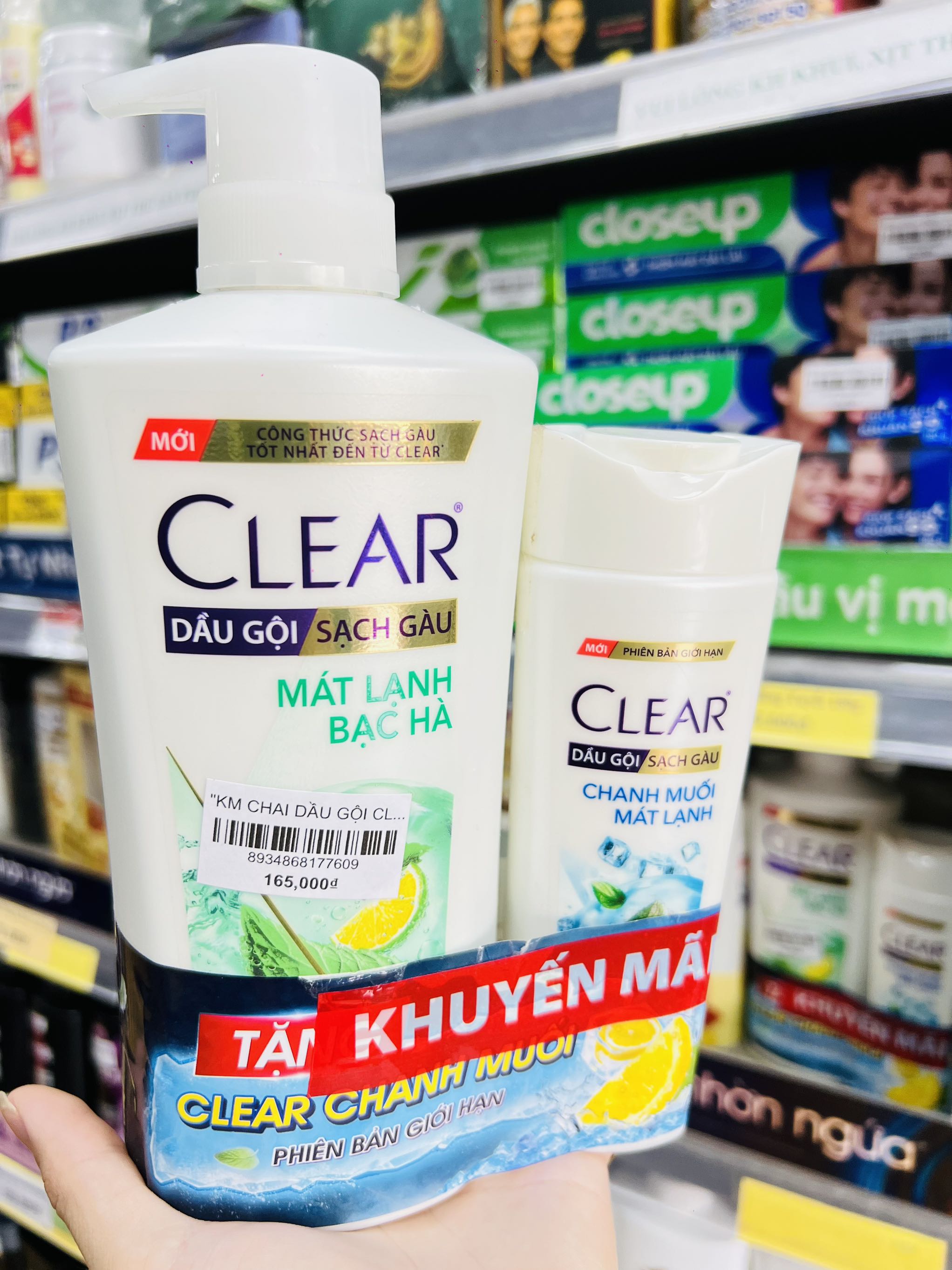 "KM CHAI DẦU GỘI CLEAR BẠC HÀ 630g CHÍNH HÃNG ( Ko áp dụng cho giảm 10%) (4) ‘