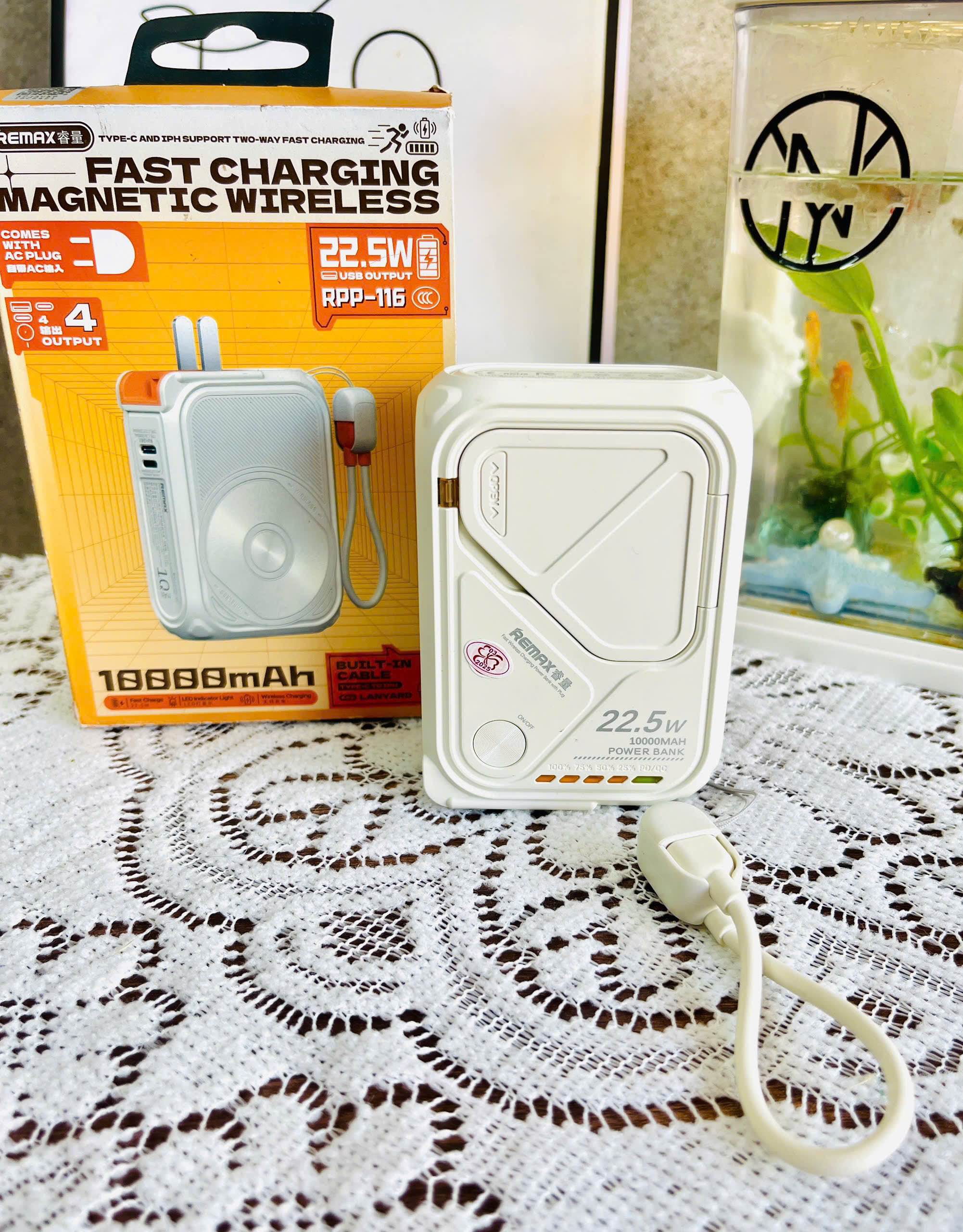 PIN SẠC NHANH KHÔNG DÂY 22.5W REMAX RPP-116 10.000MAH DỰ PHÒNG PD 22.5W QC3.0 CHÍNH HÃNG LOẠI 1 (40)