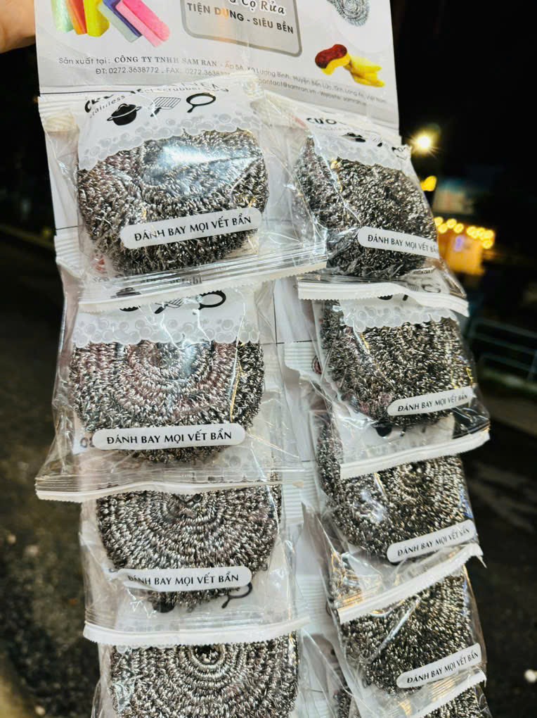 KM MIẾNG CƯỚC 30GRAM INOX CHÀ XOONG NỒI SAMRAN ( Mua 10 tặng 2 ko áp vip) (1) '
