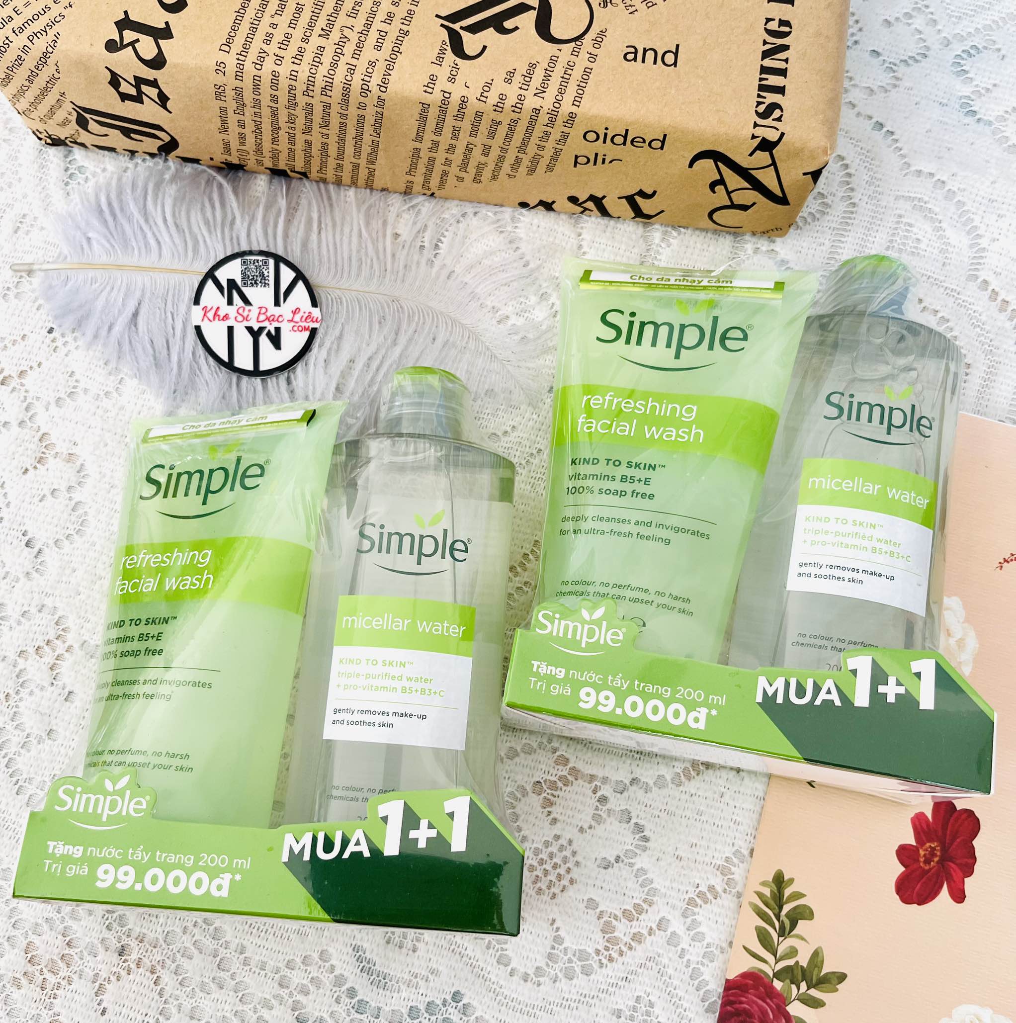 KM SỮA RỬA MẶT SIMPLE XANH LÁ 150ml CHO DA NHẠY CẢM + TẶNG 1 TẨY TRANG 200ml (Ko áp dụng giảm 10)