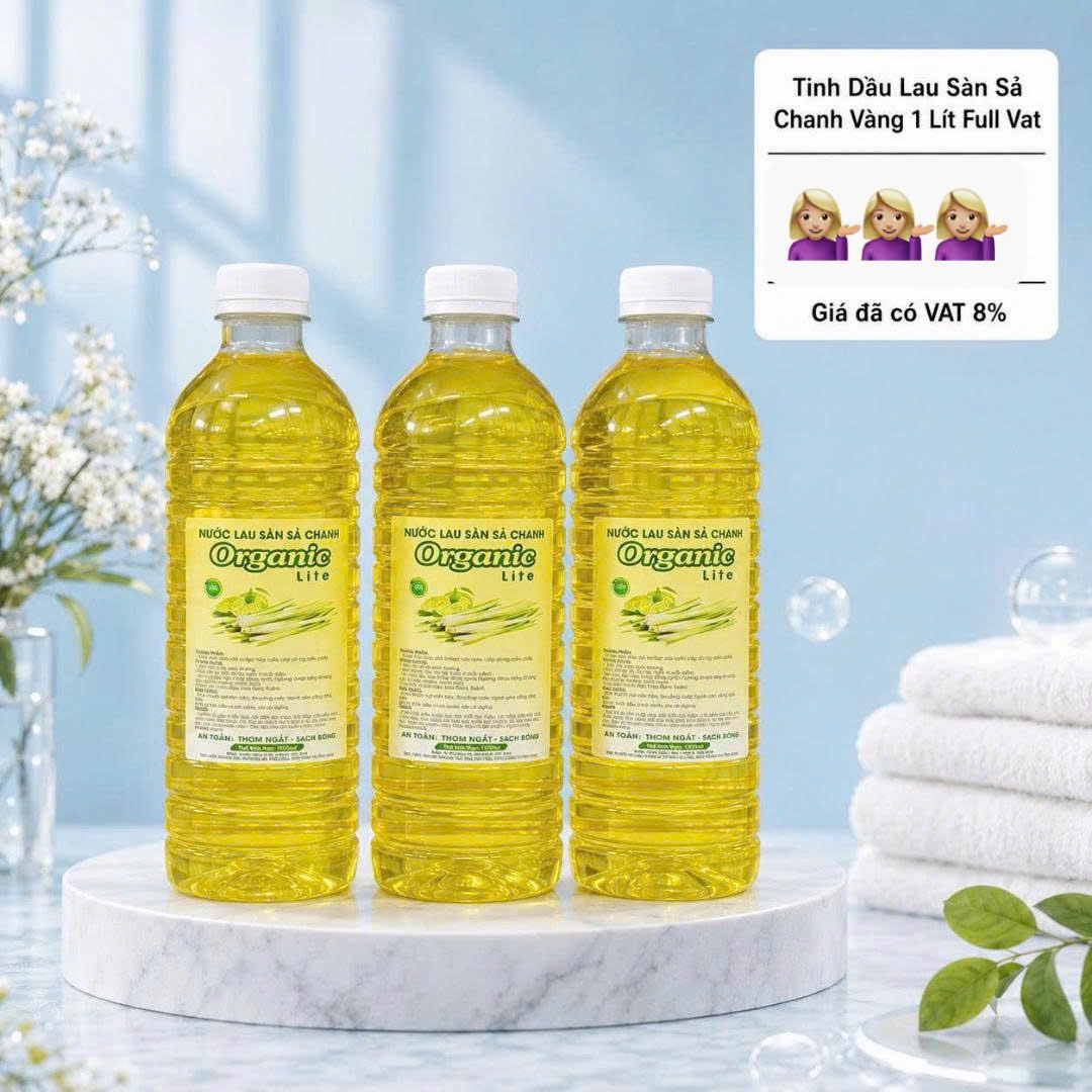 TINH DẦU LAU SÀN CHANH SẢ, BẠC HÀ, SẢ QUẾ, NƯỚC LAU SÀN 1LÍT FULL VAT (1)