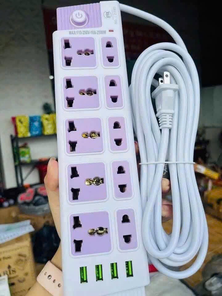 Ổ Cắm Điện Chính Hãng CYX 238 Dây Đồng Nguyên Chất 4 Cổng Sạc Usb 10 Lỗ Cắm (10)