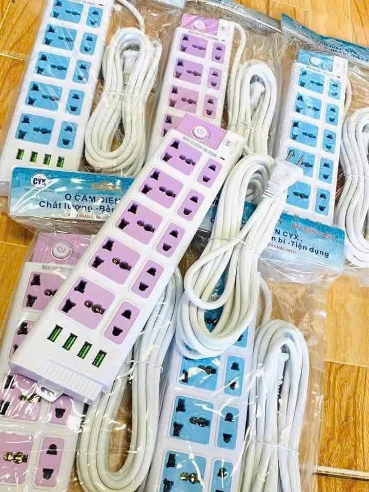 Ổ Cắm Điện Chính Hãng CYX 238 Dây Đồng Nguyên Chất 4 Cổng Sạc Usb 10 Lỗ Cắm (10)