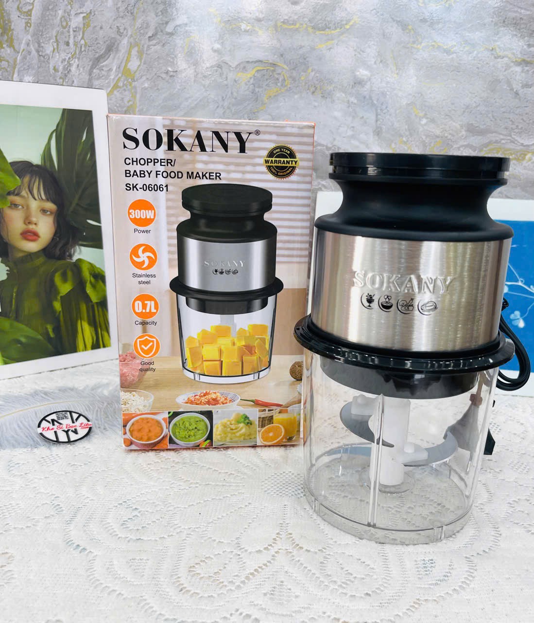 Máy Xay Thực Phẩm Cho Bé Sokany Sk-06061 Công Suất 300W Dung Tích 0,7L (15)