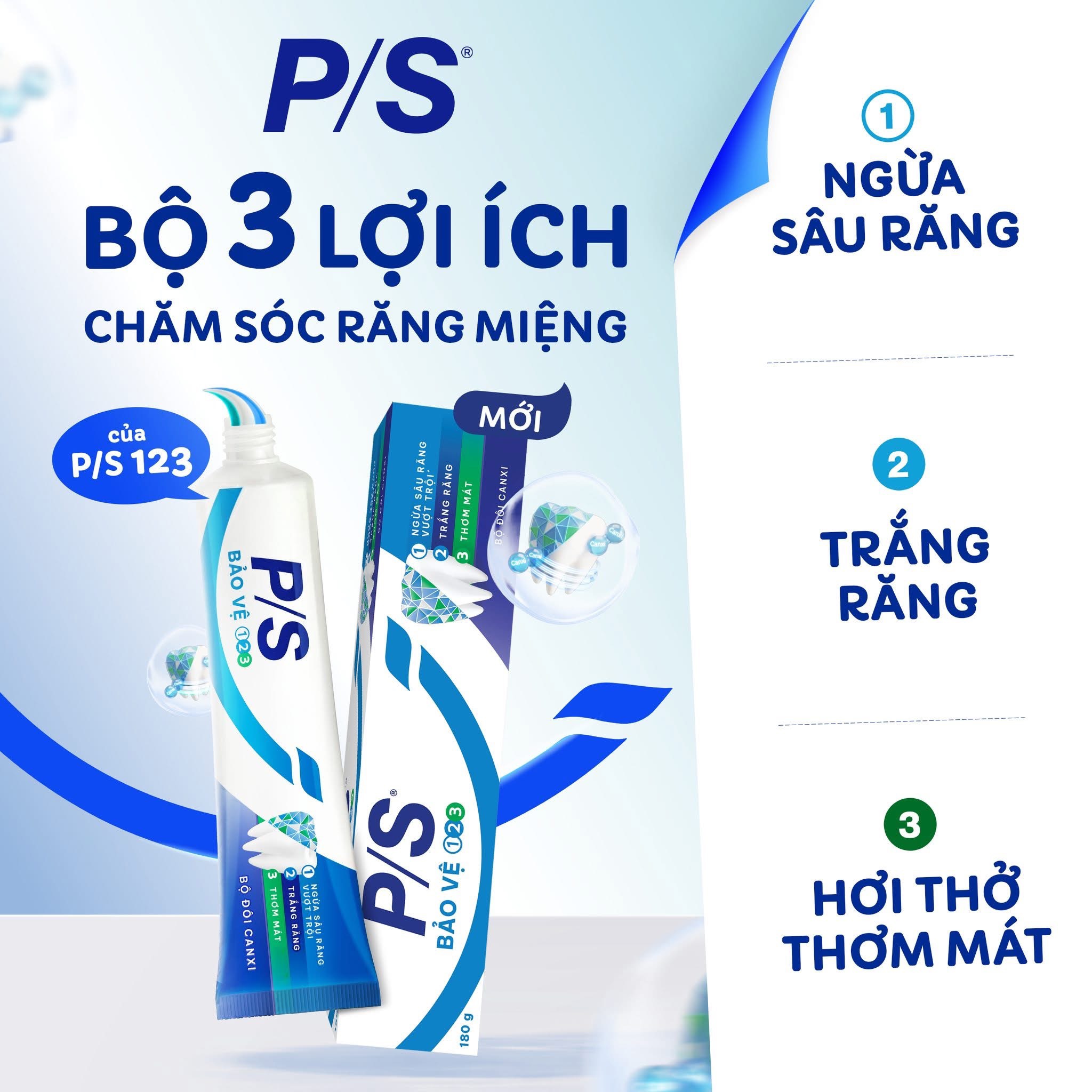 "KEM ĐÁNH RĂNG P/S BẢO VỆ 123 180g CHÍNH HÃNG( KO ÁP DỤNG CT GIẢM 10% CỦA TTĐ) (1) '