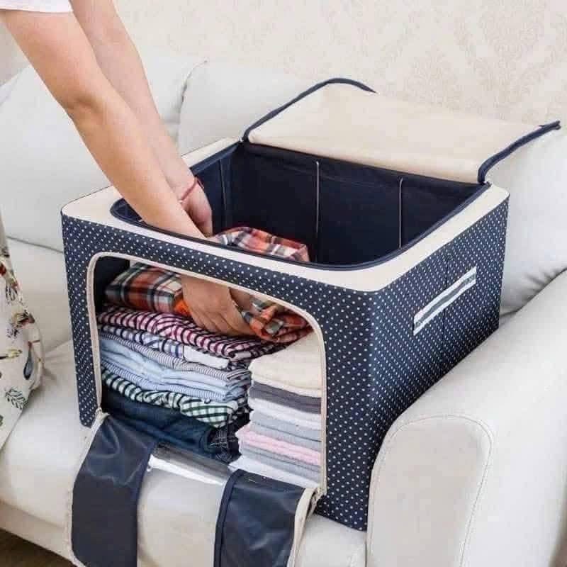 Tủ Vải Đựng Chăn Mền 66L Khung Sắt (6)