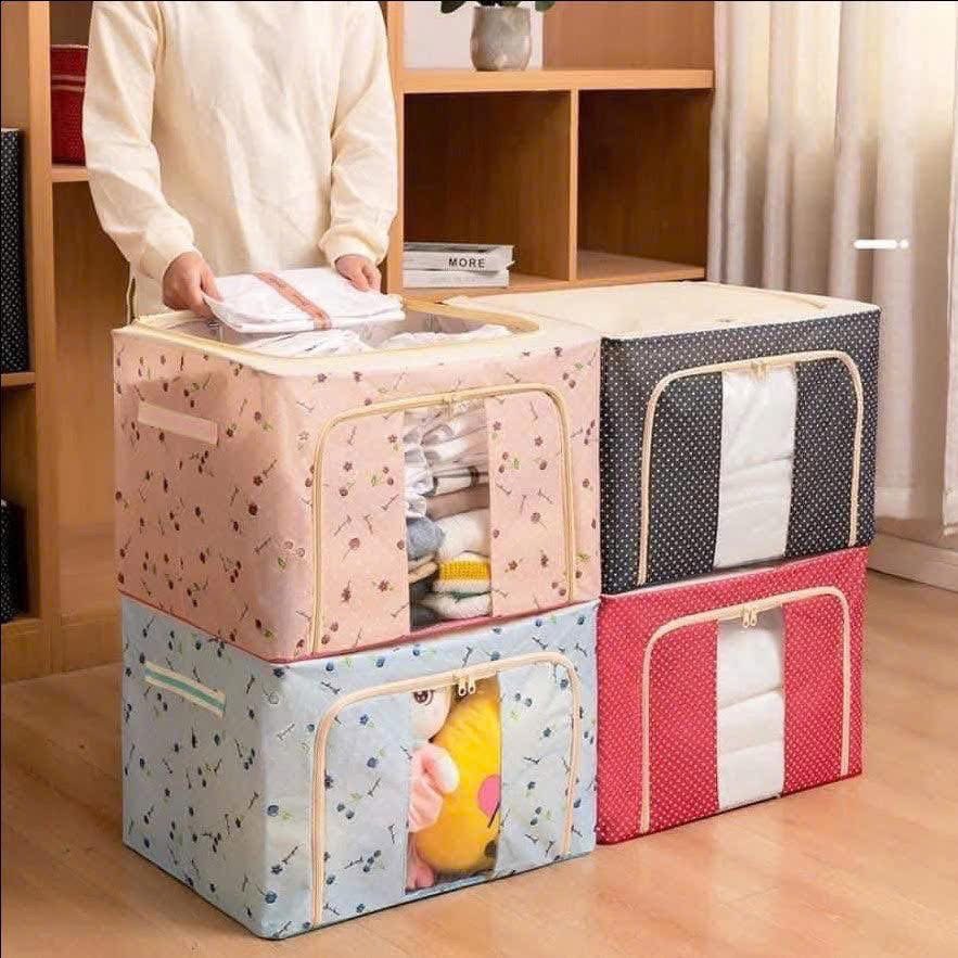 Tủ Vải Đựng Chăn Mền 66L Khung Sắt (6)