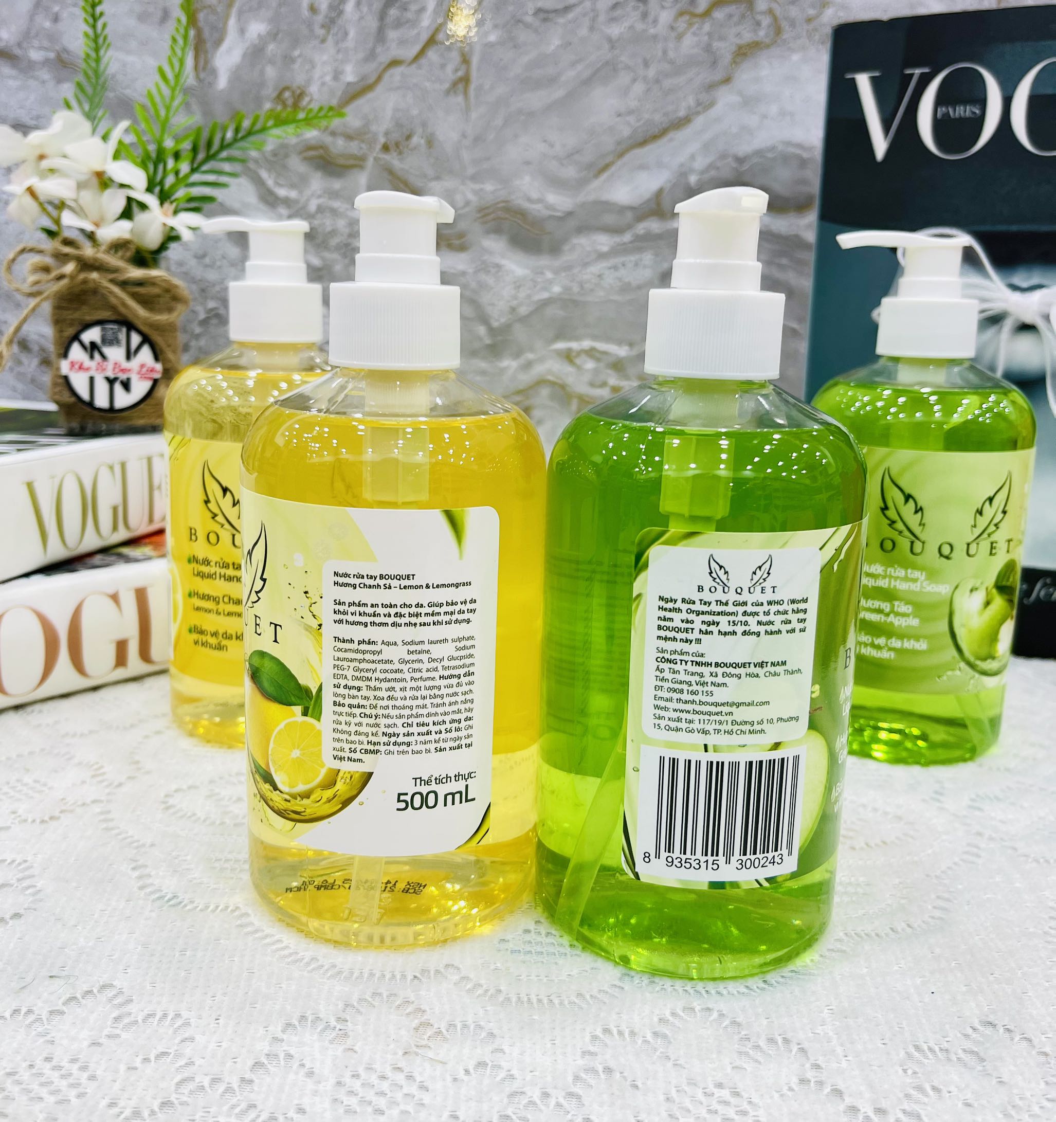 Nước Rửa Tay BouQuet 500ml Chính Hãng Bảo Vệ Da Khởi Vi Khuẩn (3)