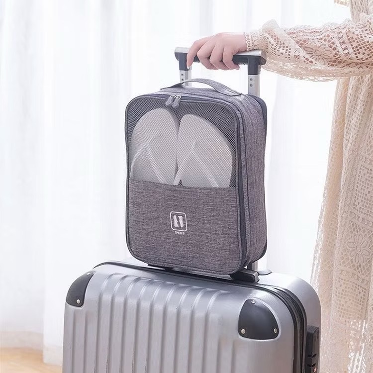 TÚI ĐỰNG GIẦY DÉP DU LỊCH CÓ KHOÁ KÉO 1 NGĂN XỊN (2)