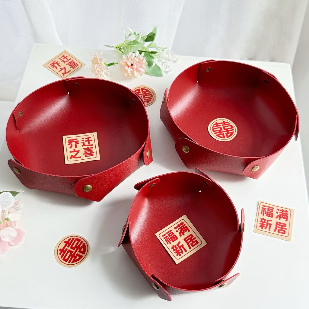 Dĩa Da Đựng Bánh Mứt Hạt Dưa (Ko Ck)