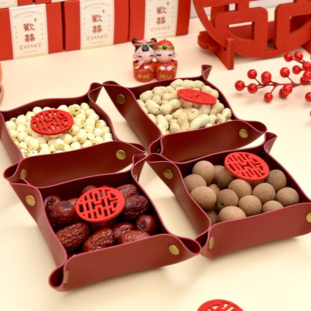 Dĩa Da Đựng Bánh Mứt Hạt Dưa (Ko Ck)
