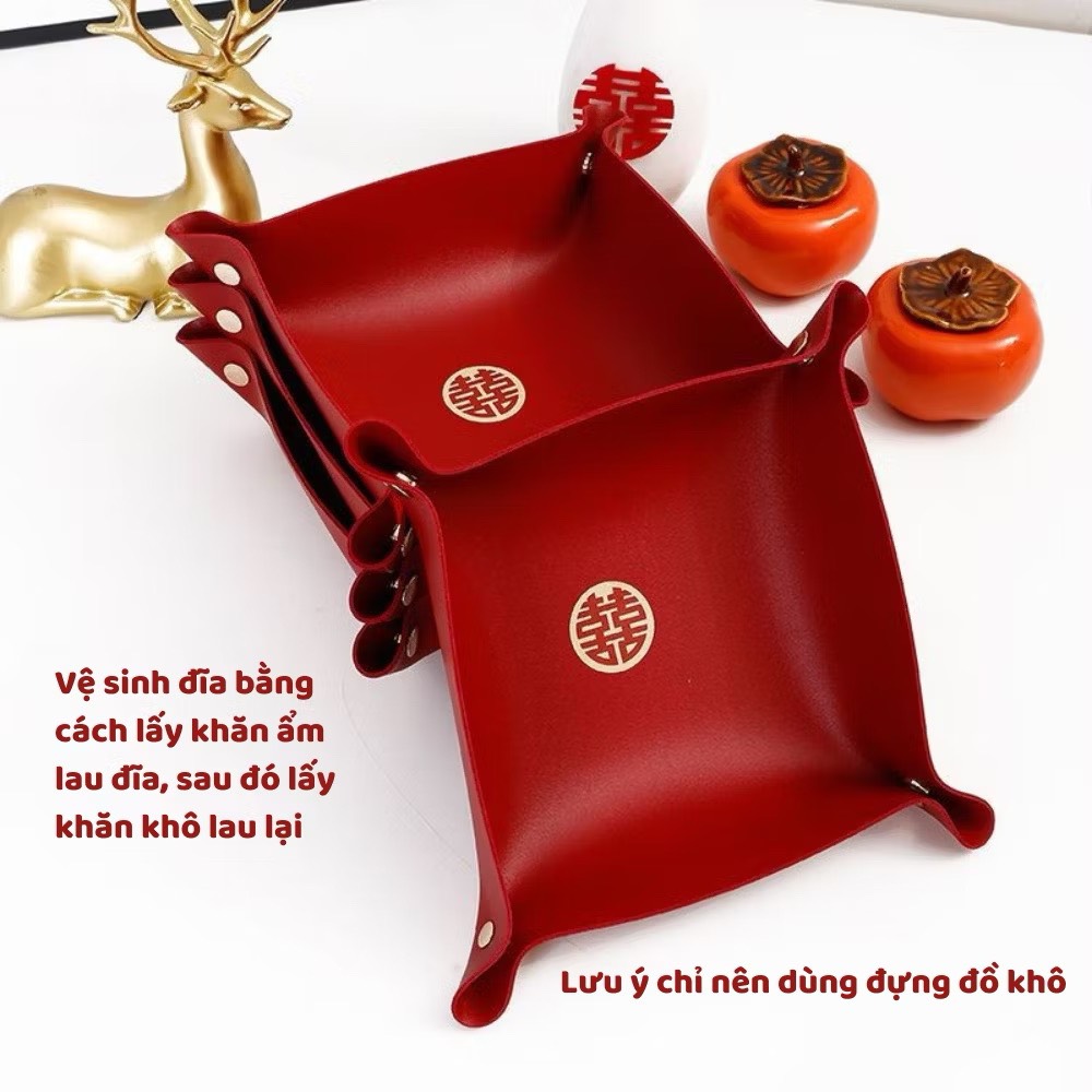 Dĩa Da Đựng Bánh Mứt Hạt Dưa (Ko Ck)