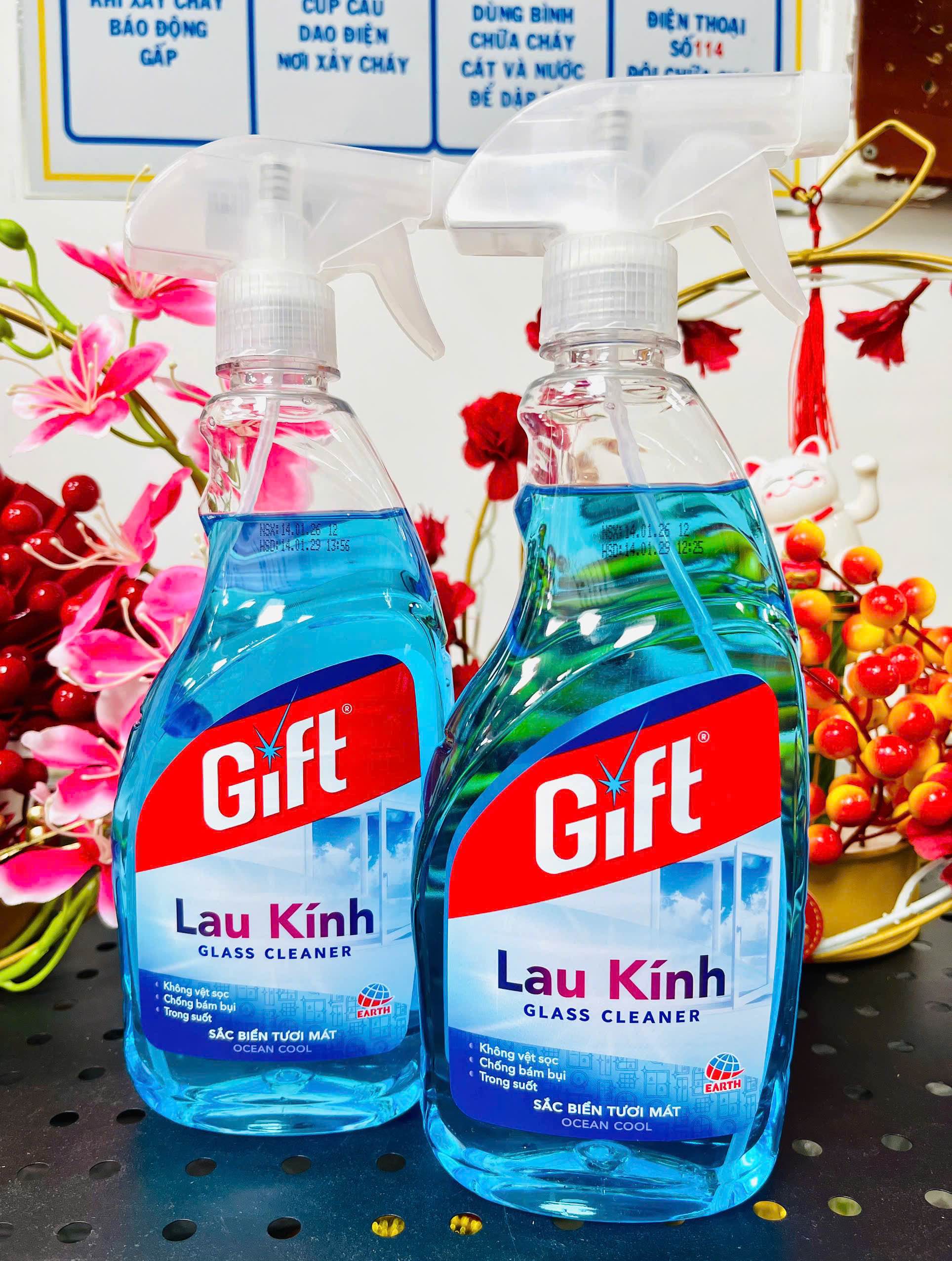 Nước Lau Kính Gift Hương Trà Xanh 540ml Chính Hãng (1) '