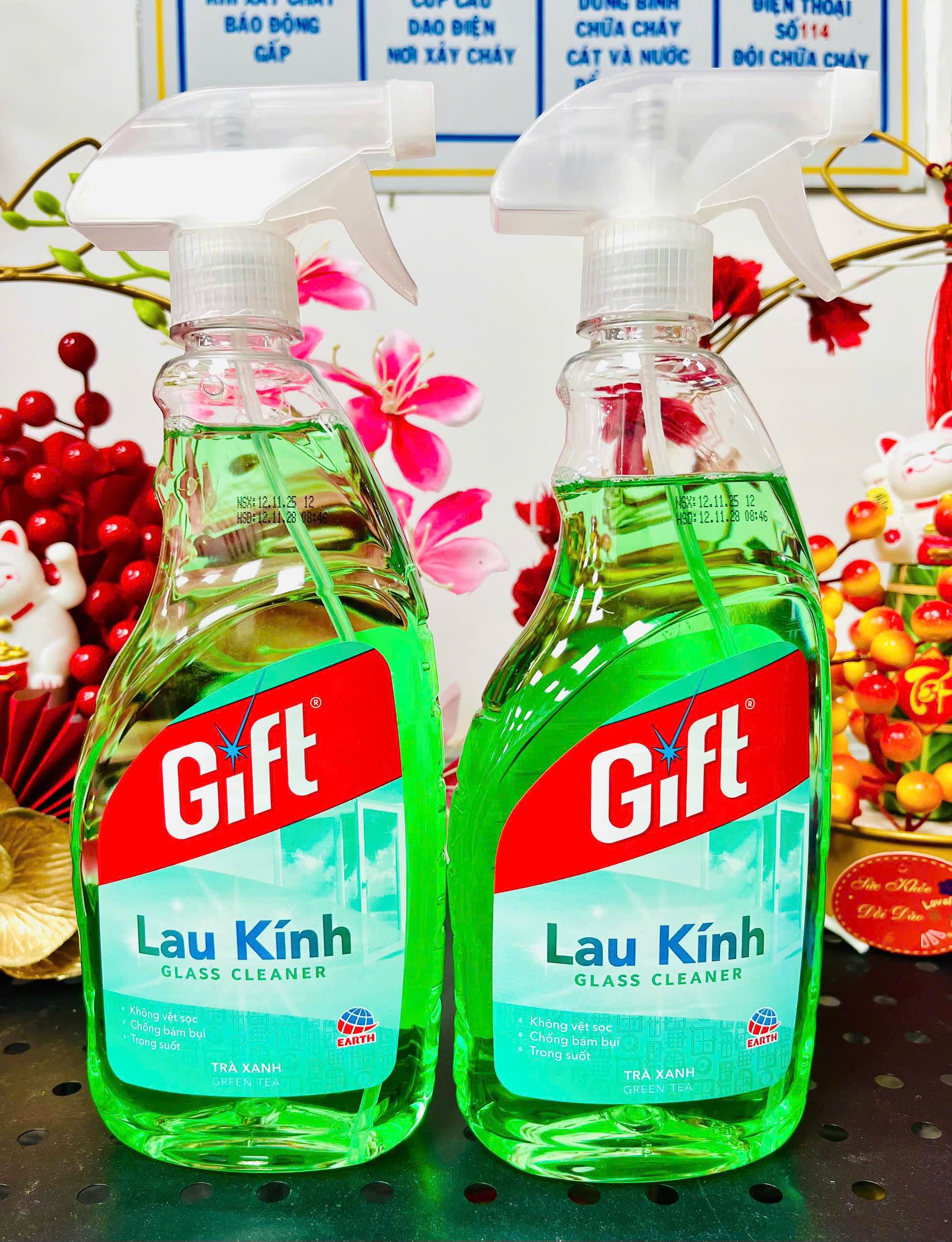 Nước Lau Kính Gift Hương Trà Xanh 540ml Chính Hãng (1) '