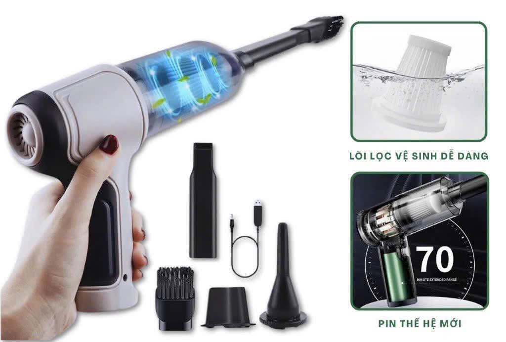 Hút Bụi Cầm Tay Hl107 Xịn Kèm Phụ Kiện (12)