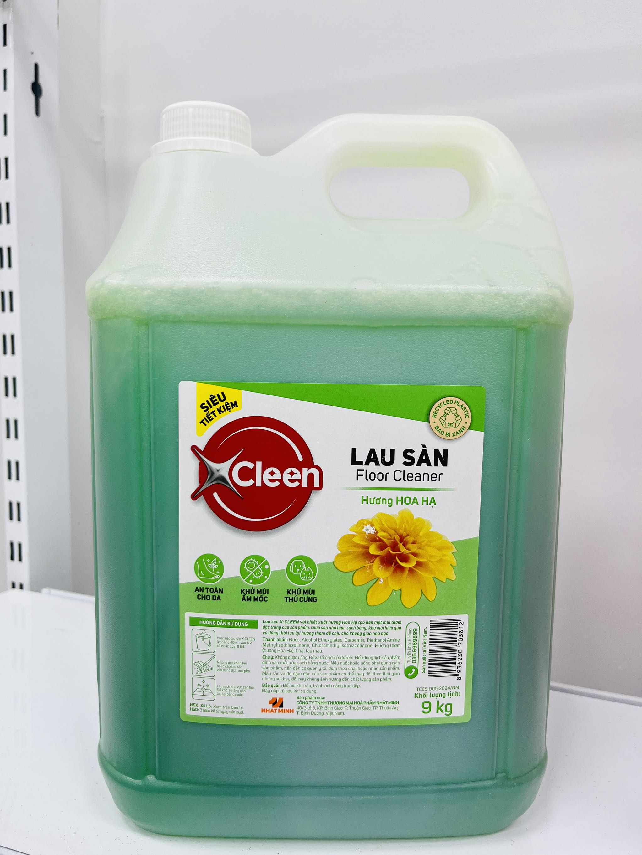CAN NƯỚC LAU SÀN 9Kg CHÍNH HÃNG X-CLEEN