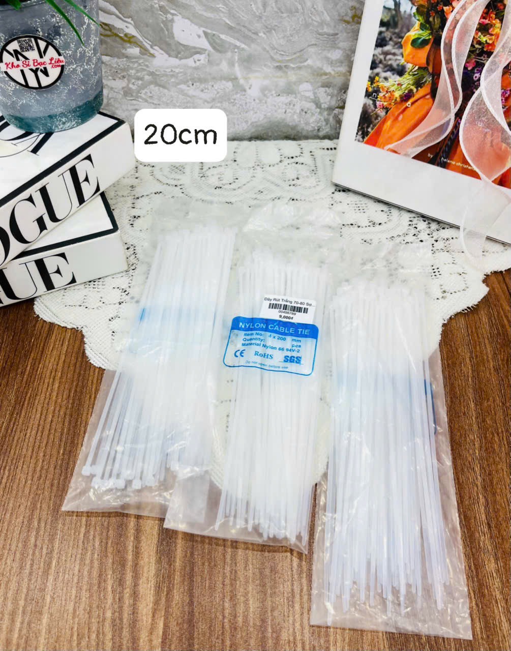 Dây Rút Trắng 70-80 Sợi 20cm (1)