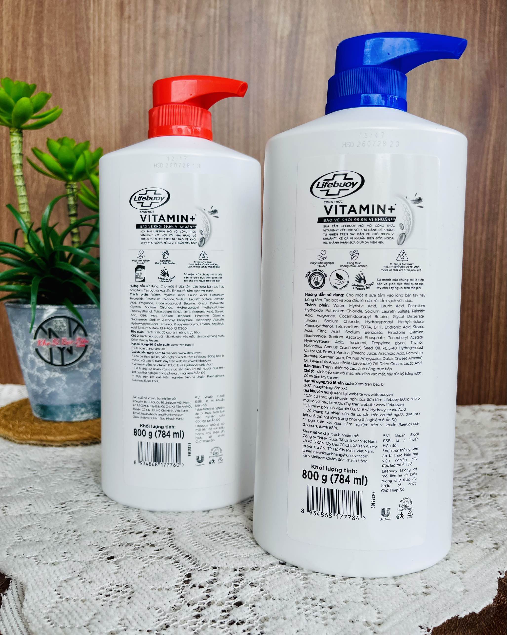 'KM SỮA TẮM LIFEBOY XANH ĐỎ 800g CHÍNH HÃNG ( KO ÁP DỤNG GIẢM 10% TTĐ) (4) '