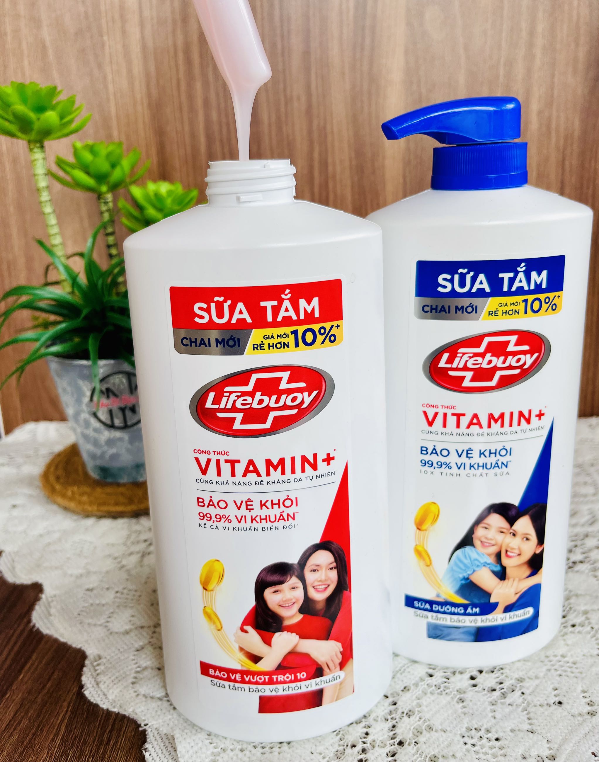 'KM SỮA TẮM LIFEBOY XANH ĐỎ 800g CHÍNH HÃNG ( KO ÁP DỤNG GIẢM 10% TTĐ) (4) '
