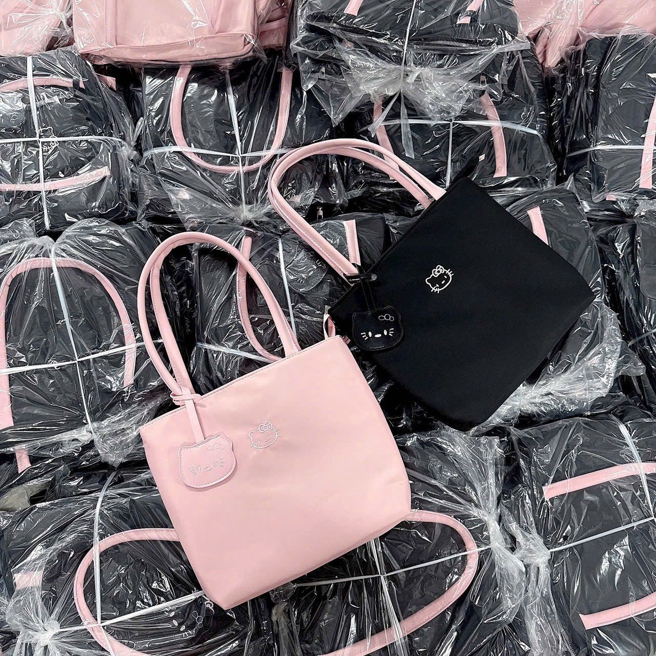 TÚI CÔNG SỞ TOTE KITTY TRƠN KÈM TAG GƯƠNG (10)