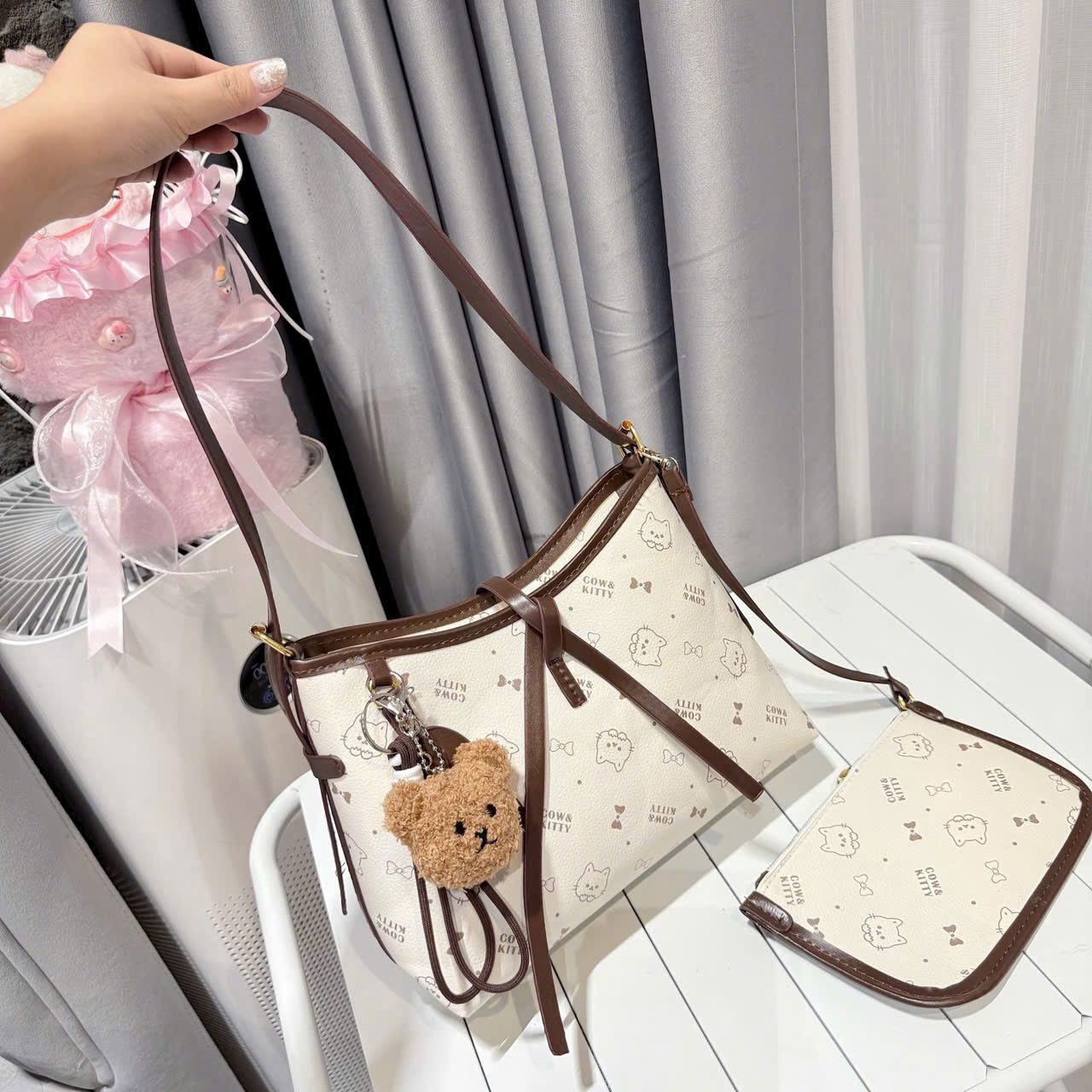 TÚI KITTY KÈM VÍ KÈM GẤU (10)