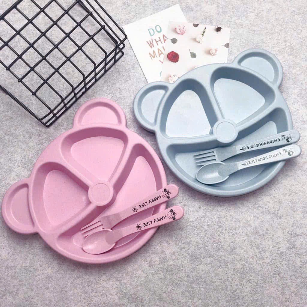 Khay Ăn Dặm Cho Bé 3 Ngăn 4 Món (3)