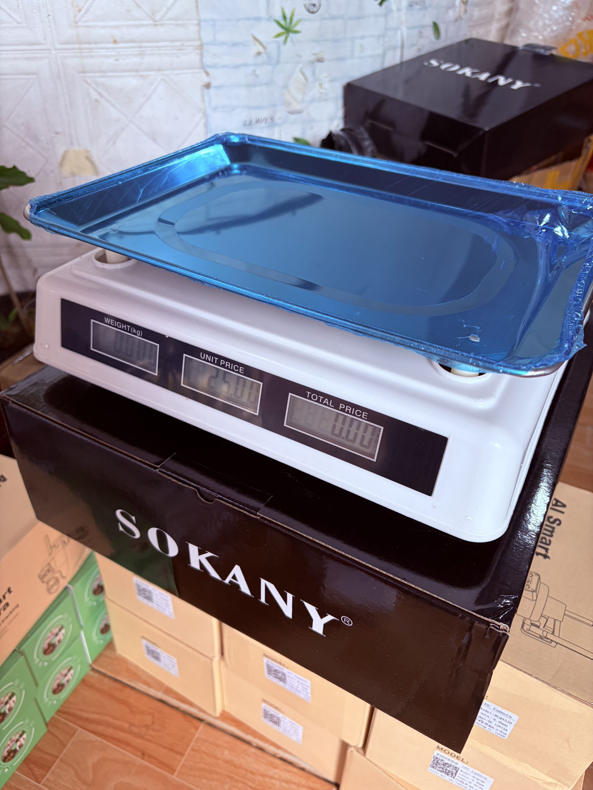 CÂN ĐIỆN TỬ TÍNH TIỀN 40KG ĐỂ BÀN SOKANY (30)