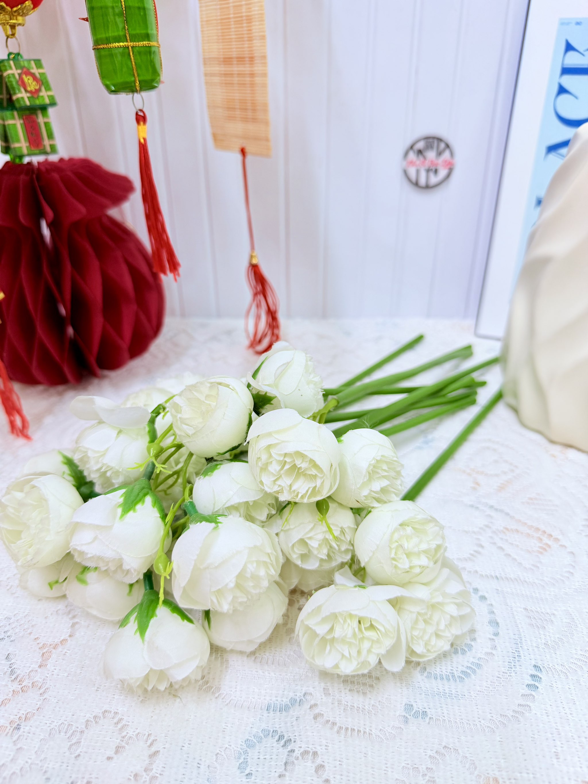 Set 27 Bông Hoa Lụa Decor Trang Trí Cực Đẹp (5)