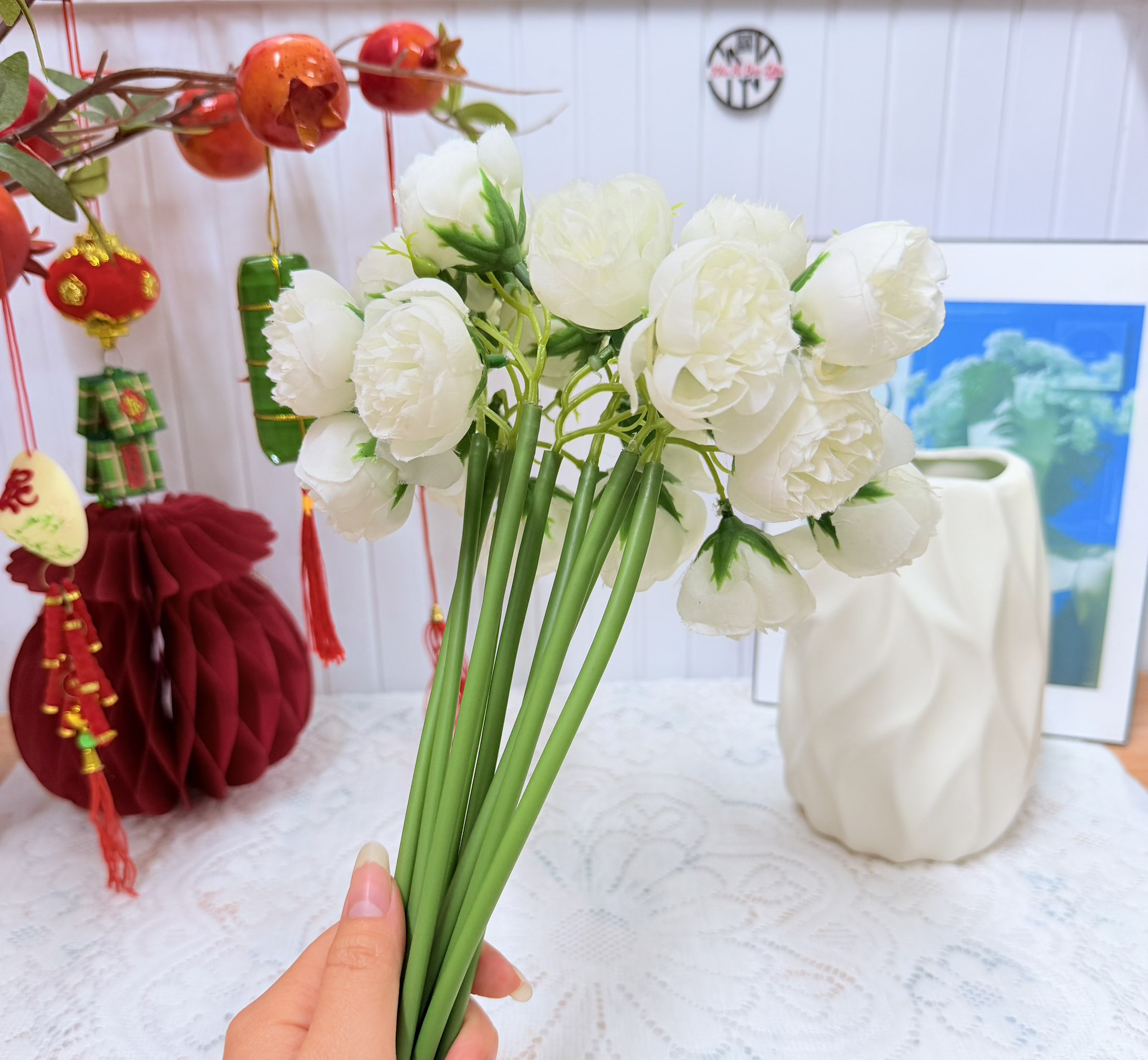Set 27 Bông Hoa Lụa Decor Trang Trí Cực Đẹp (5)