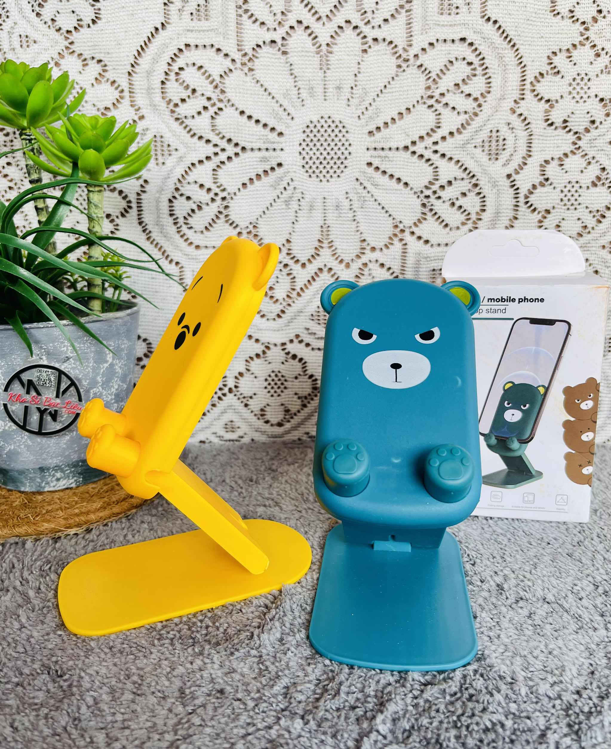 Giá đỡ điện thoại silicon chống trượt hình thú (2) '