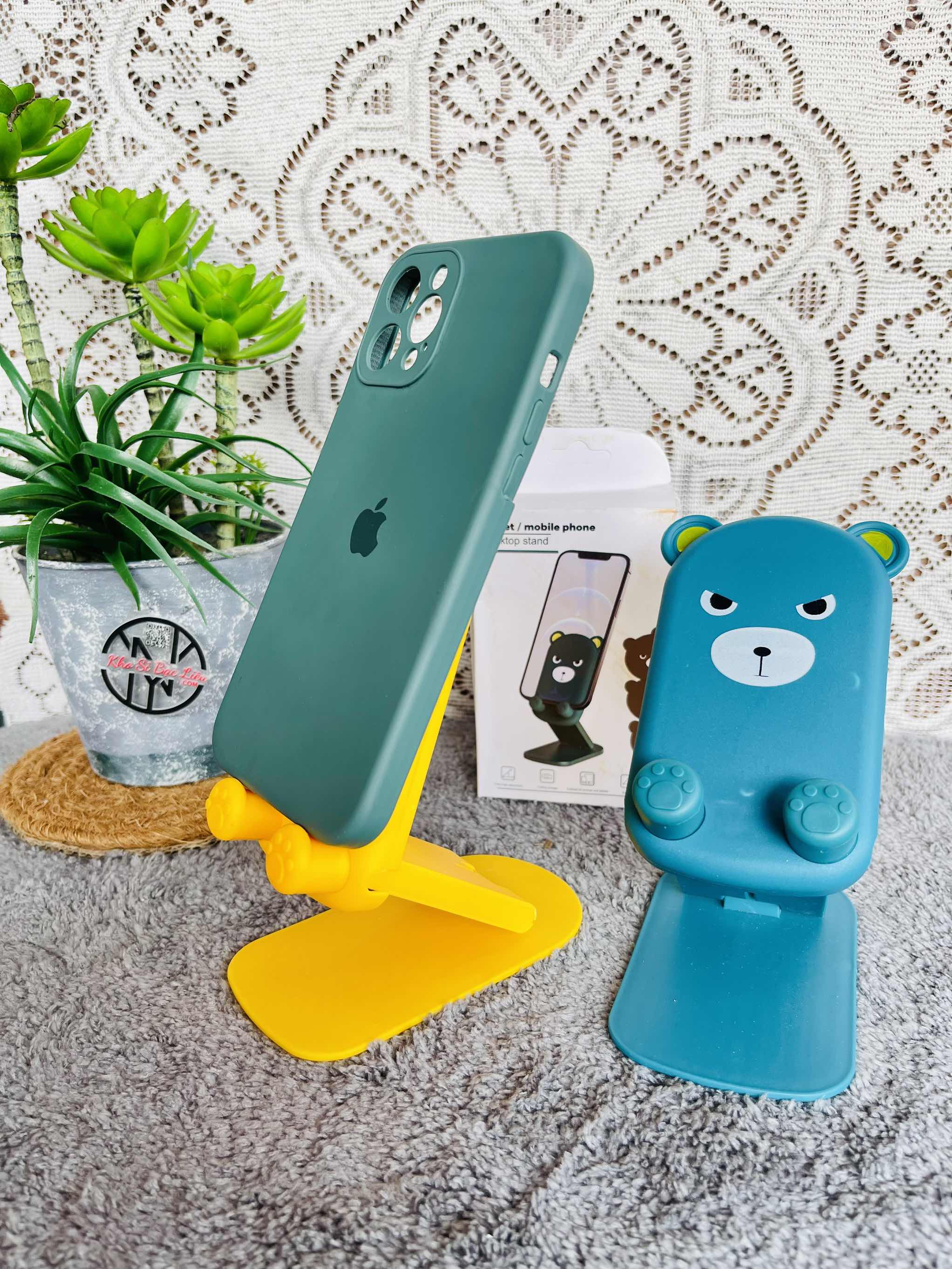 Giá đỡ điện thoại silicon chống trượt hình thú (2) '