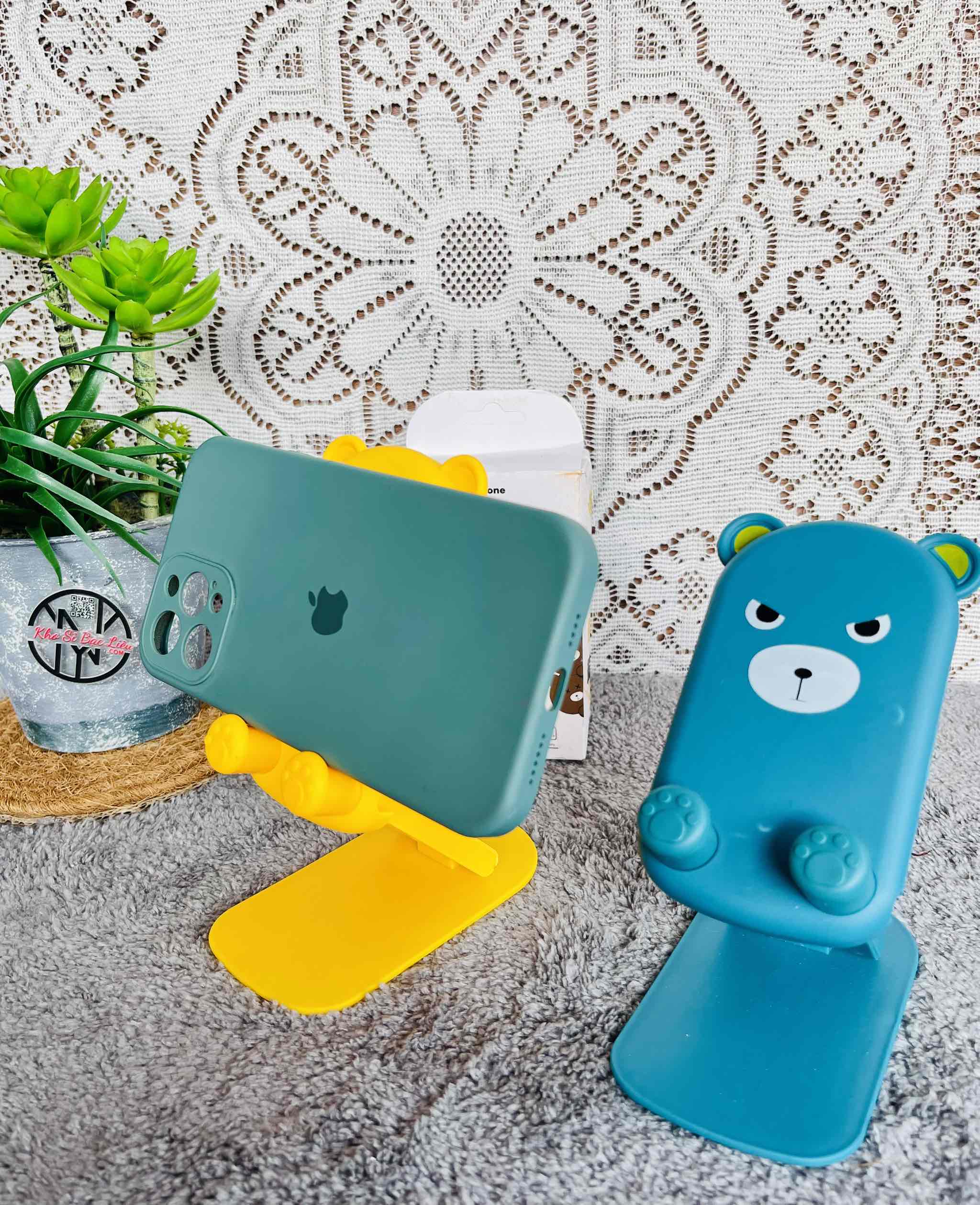 Giá đỡ điện thoại silicon chống trượt hình thú (2) '