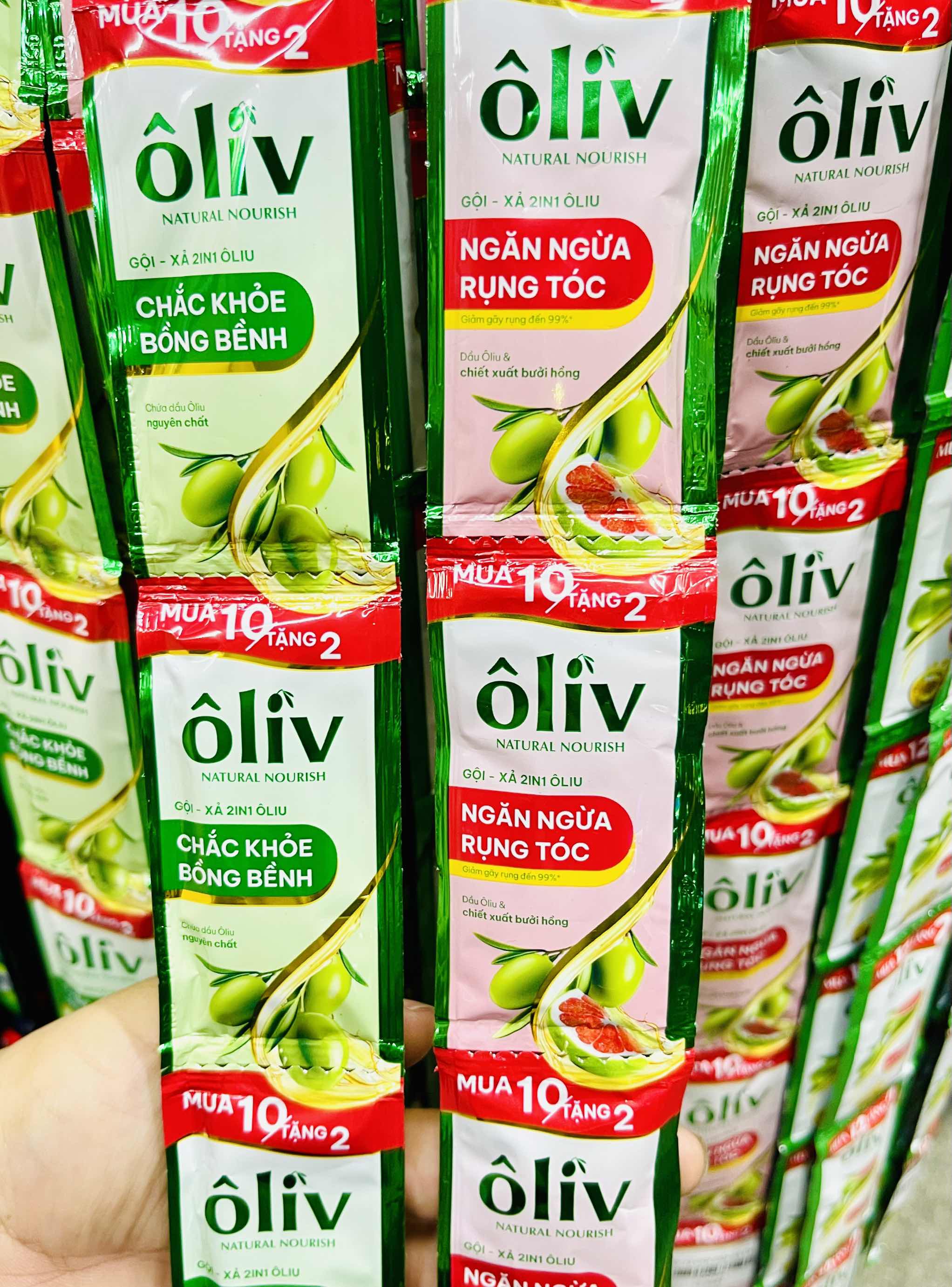 DÂY 12 GÓI GỘI XẢ OLIU BỒNG BỀNH & NGĂN GÃY RỤNG 6g (X-MEN)