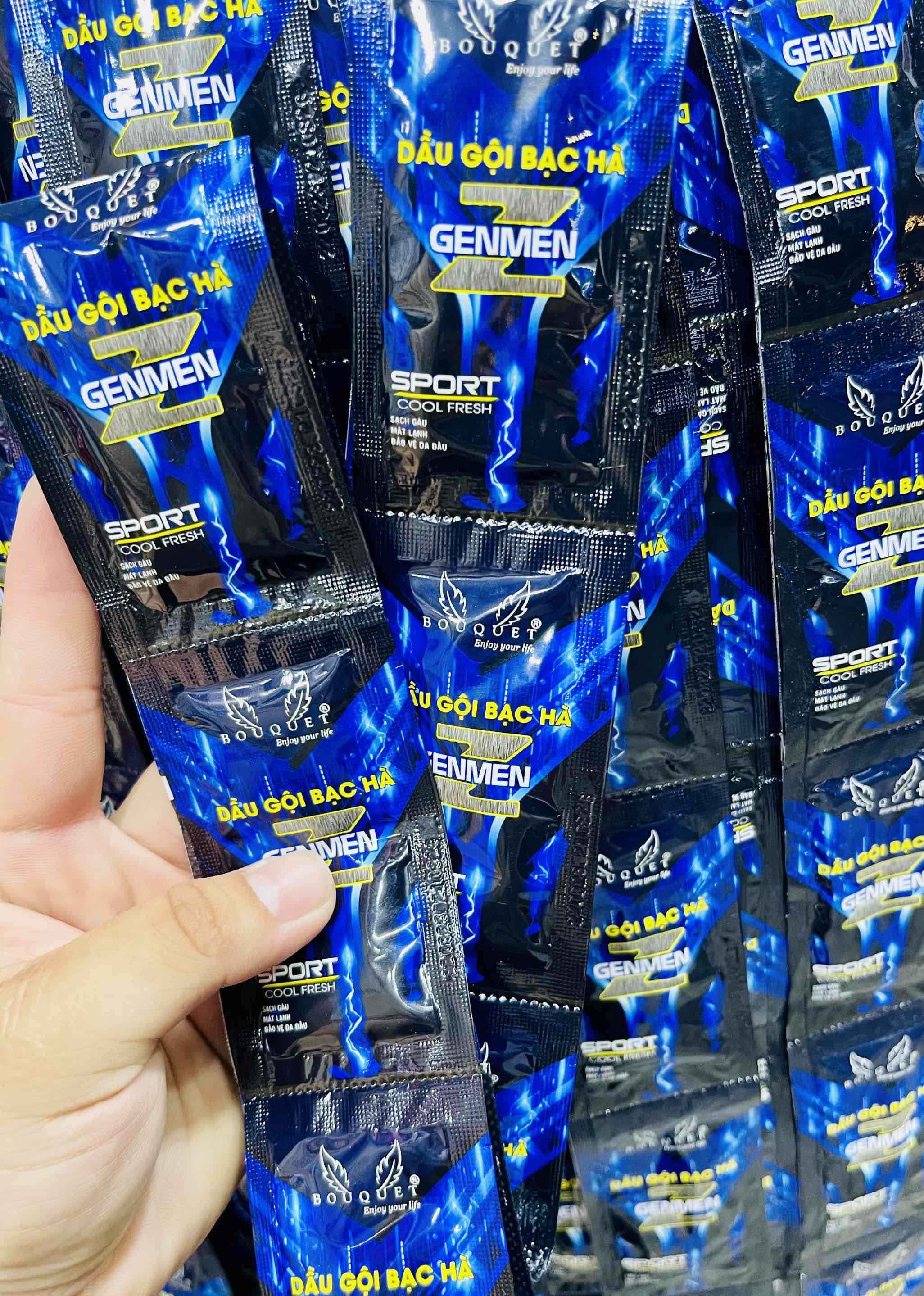 DẦU GỘI BẠC HÀ, DÂY 12GÓI BOUQUEET CHO NAM