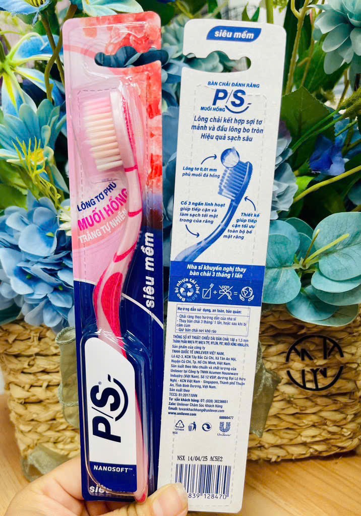 BÀN CHẢI ĐÁNH RĂNG P/S MUỐI HỒNG