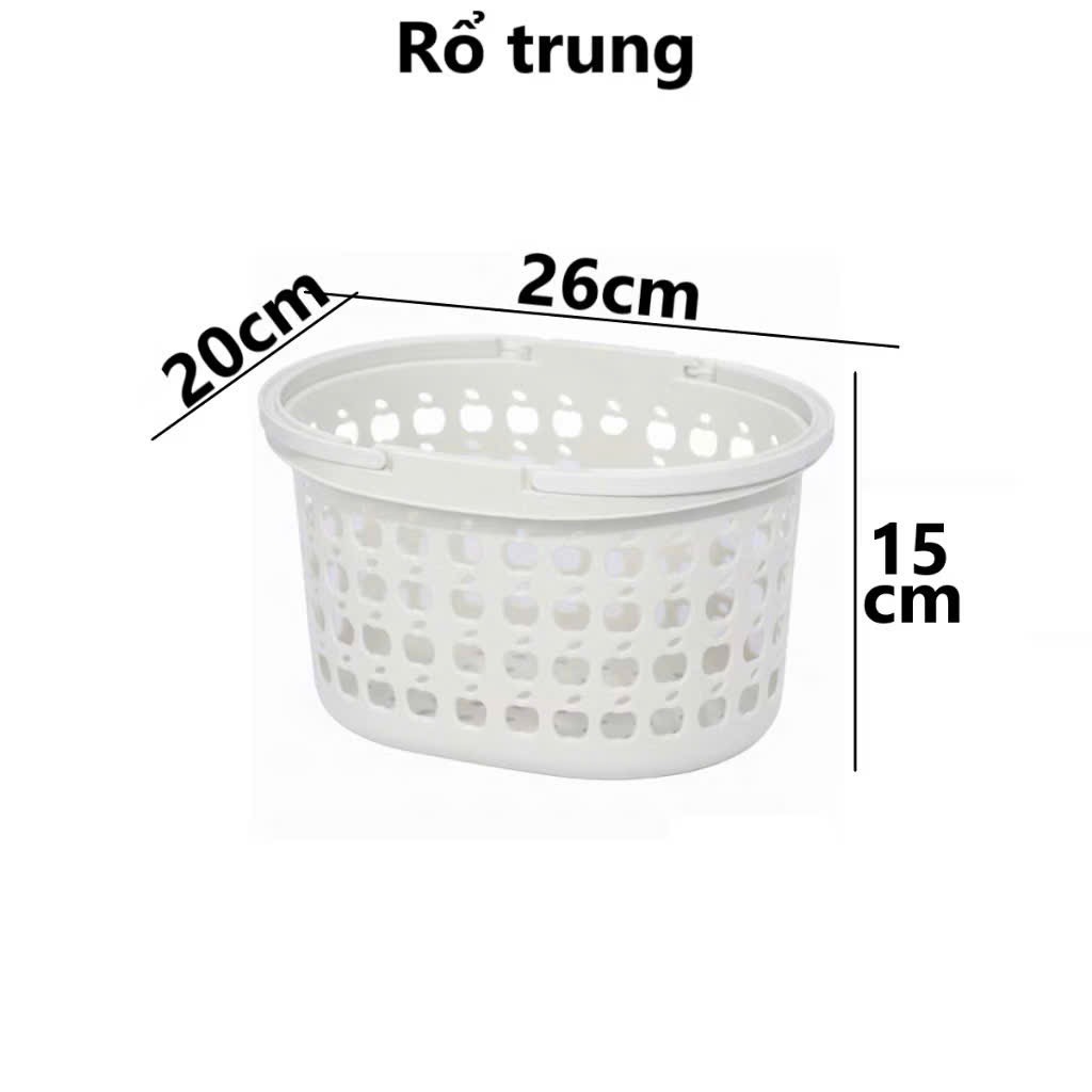 GIỎ 2 QUAI ELIP SIZE VỪA VIỆT NHẬT (3205) (26x20x15cm)