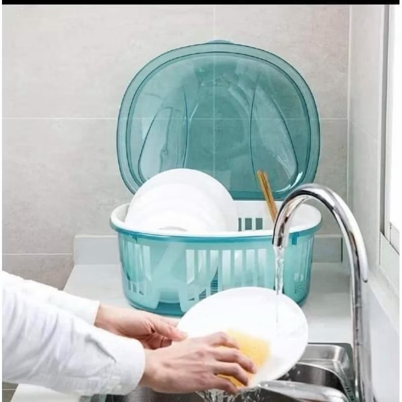 RỔ ÚP CHÉN CÓ NẮP ĐẬY TRONG SUỐT (7)